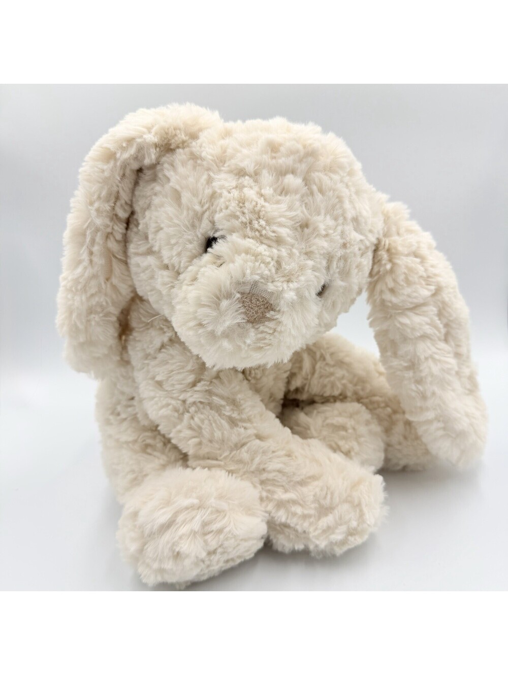 Walmart Beige Cream Puppy Dog Bunny Plush Floppy Ears Shaggy Stuffed Animal